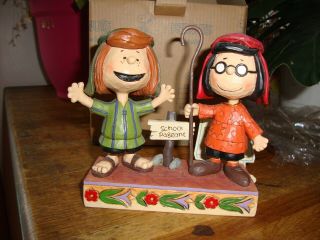 Jim Shore Pageant Players Figurine Peppermint Patty & Marcie 4
