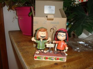 Jim Shore Pageant Players Figurine Peppermint Patty & Marcie 5