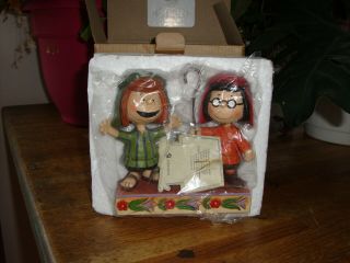 Jim Shore Pageant Players Figurine Peppermint Patty & Marcie 8