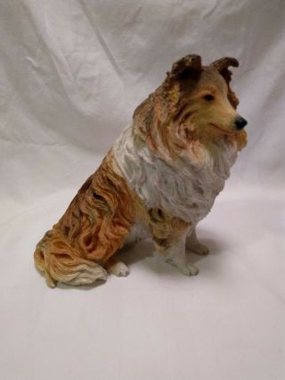 Shetland Sheep Dog Figurine,  Lifelike Resin Country Artists Dog Hand Painted