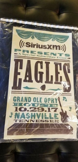 Eagles Grand Ole Opry House Nashville,  Tn 10/29/17 Hatch Show Print Poster Ltd
