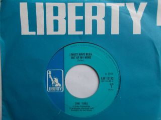M - Uk Liberty 45 - Timi Yuro - " I Must Have Been Out Of My Mind " / " Interlude "