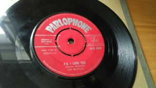 THE BEATLES LOVE ME DO - RED LABEL Parlophone 1N/1N - VG Great Playback 3