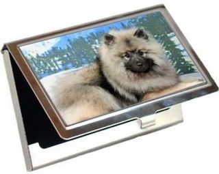 Keeshond Business Card / Credit Card Case