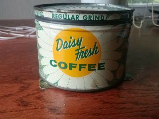 Vintage Daisy Fresh Coffee Tin