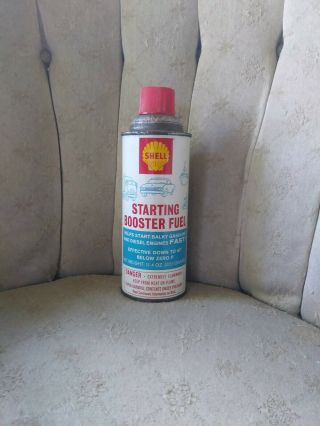 Vintage Shell Oil Co.  Starting Booster Fuel Aerosal Can