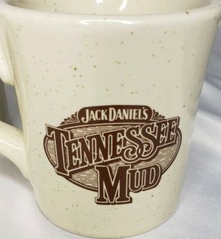 Jack Daniels Tennessee Mud Stoneware Recipe Coffee Mug Set of 4 3 1/2 
