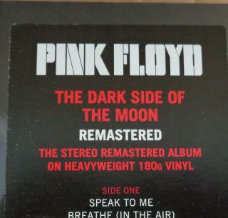Pink Floyd The Dark Side of the Moon 180 Gram Remastered Vinyl Album, 2