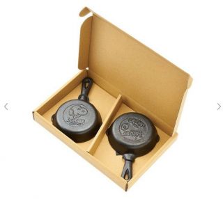 Peanuts Snoopy Mini Cast Iron Skillet Set Of Two Plaza Limited From Japan