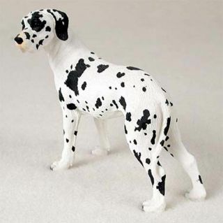 Great Dane Figurine Hand Painted Collectible Statue Harlequin Uncropped