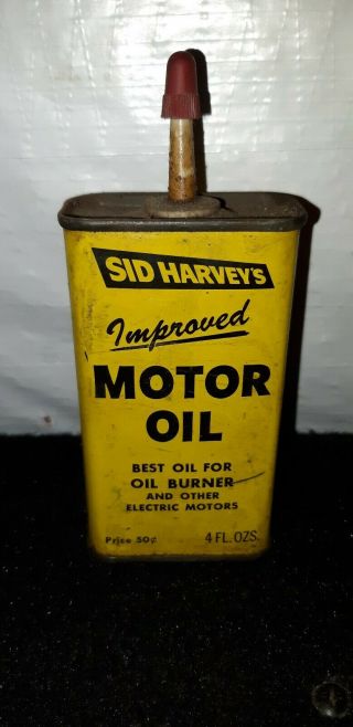 Sid Harveys 4 Oz Improved Motor Oil Oiler Can Full