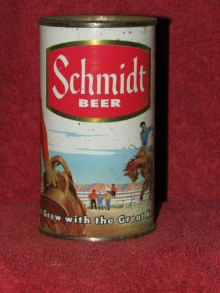 Schmidt Beer Flat Top Can Pfeiffer Brewing Co D/b/a Jacob Schmidt St Paul Minn