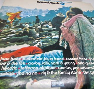 Woodstock Music From The Soundtrack 33 Lp Record 3 Disc Album Cotillion