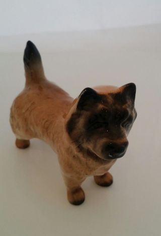 Delightful Beswick Cairn Terrier Figurine Tan With Brown/black Face