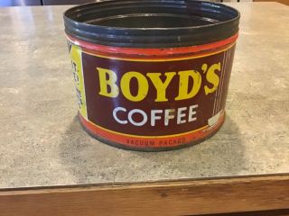 Vintage Boyd’s 1 Pound Coffee Tin.