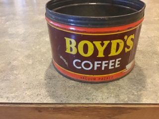 Vintage Boyd’s 1 pound coffee tin. 3