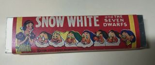 Vintage Chewing Gum Pack Snow White & Seven Dwarfs Dietz Gum Co.  Chicago