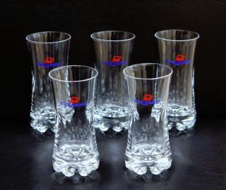 Cinzano Itlaian Vermouth Highball Glasses Tumblers Set Of 5