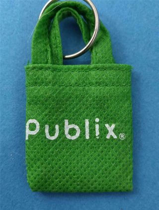 Publix Grocery Store Mini Shopping Bag Keychain Barbie Doll Size Old Version