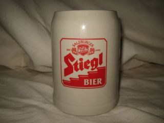 Salzburger Stiegl Bier 0.  5l Stoneware Beer Mug Austria Germany