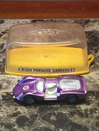 Vintage Rare Porsche Carrera 6 Diecast Car By Pilen Made In Spain Plastic Case