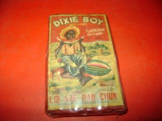 Dixie Boy Firecracker Label Flashlight Crackers Macau 1 1/2 16s