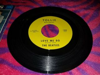 The Beatles 45 record LOVE ME DO,  Tollie 1964,  picture sleeve,  yellow label 5