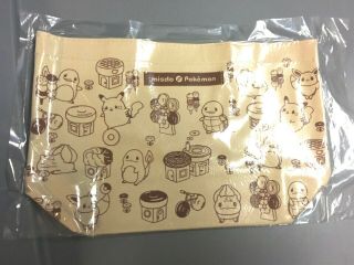 Japan Mister Donut Misdo X Pokemon 2019 Limited Mini Tote Bag Pikachu Eevee Purs