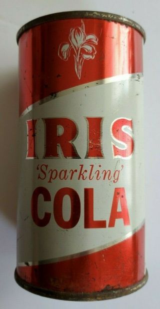 Vintage Iris Sparkling Cola Flat Top Can Smart & Final No Contents