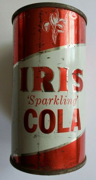 Vintage Iris Sparkling Cola Flat Top Can Smart & Final No Contents 2