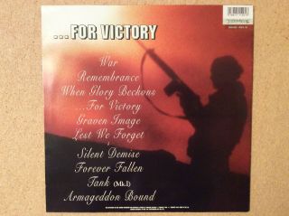 BOLT THROWER “.  for victory” orig 1994 EARACHE label vinyl LP 2