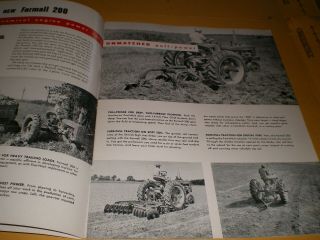 1950s McCormick Farmall 200 International Harvester Tractor Brochure Booklet 3