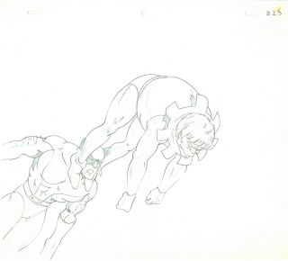 Marvel Pryde Of The X - Men Production Cel Drawing Wolverine Toad