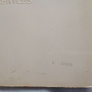 BEATLES.  AUSTRALIAN STEREO WHITE ALBUM.  No.  51820 2