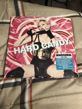 Madonna - Hard Candy Lp Vinyl 1st Press Cd Blue Pink Vinyl
