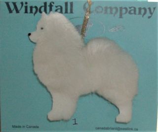 Samoyed Dog Soft Plush Christmas Canine Ornament 1 By Wc