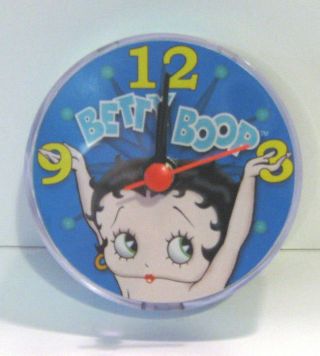 Betty Boop Clock Magnetic For Locker,  Office,  3 " Round Uses 1 Aa Battery