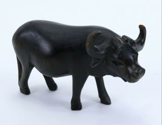 Vintage Ironwood Wood Bull Water Buffalo Ox 5 " Long Figure Figurine