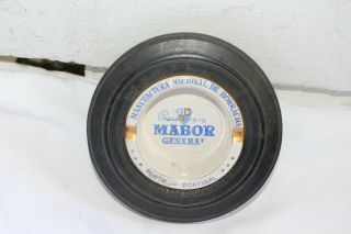 Antique Vintage Mabor General Tires Gas Station Rubber Ashtray Sign