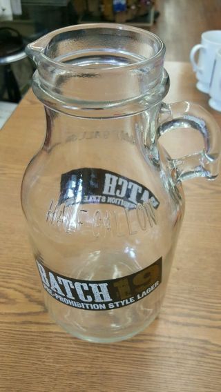 Batch 19 Pre - Prohibition Style Lager 1/2 Gallon Pitcher Brewery Micro