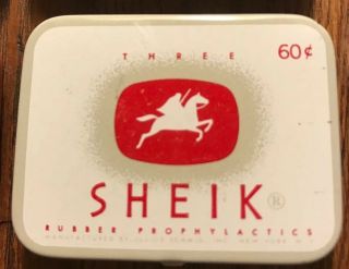 4 Different Vintage Sheik Prophylactic Condom Tins 5