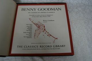 Benny Goodman An Album of Swing Classics 3 Record Album Set Literature c1967 3