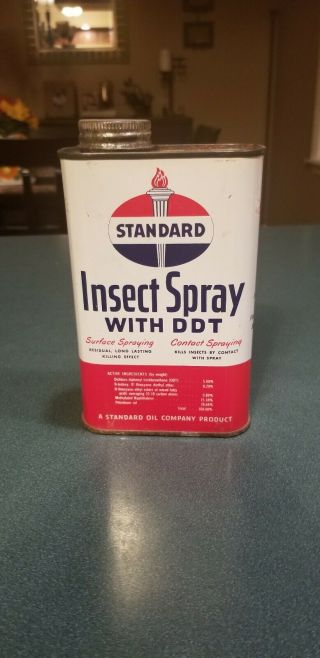 Standard Oil Insect Spray Can With Ddt