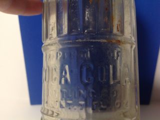 Vintage Straight Sided Fluted Coca - Cola Bottling Co 7 oz 8