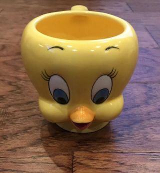 Looney Tunes Tweety Bird Figural Head & Sylvester The Cat Ceramic Mugs