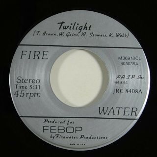 Fire Water " Twilight " Private Jazz Funk Modern Soul 45 Febop Mp3