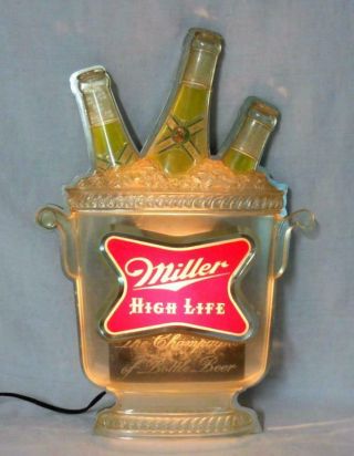 Miller High Life Beer Ice Bucket Sign