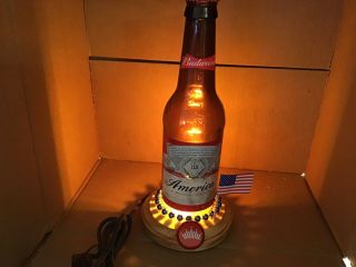 Beer Bottle Lamp - Budweiser Bottle Lamp - Novelty Lamp - Budweiser
