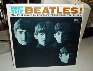 Meet The Beatles 1964 Mono T2047 3bmi 2 On The Back Decca Pr