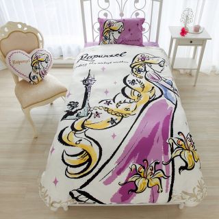 Tangled Rapunzel Disney Princess Bed Pillow Watercolor Art Cover 3 Set
